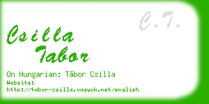 csilla tabor business card
